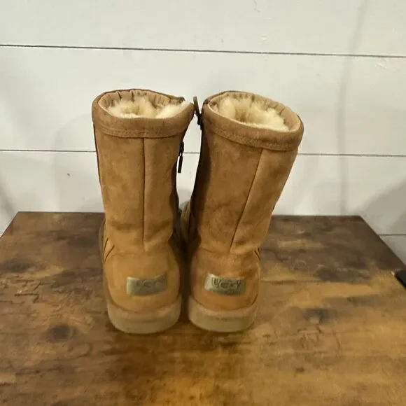 UGG Australia Roslyn ROSLYNN Mouton Boots Short Suede Side Zipper US ZS 6 - Picture 5 of 15